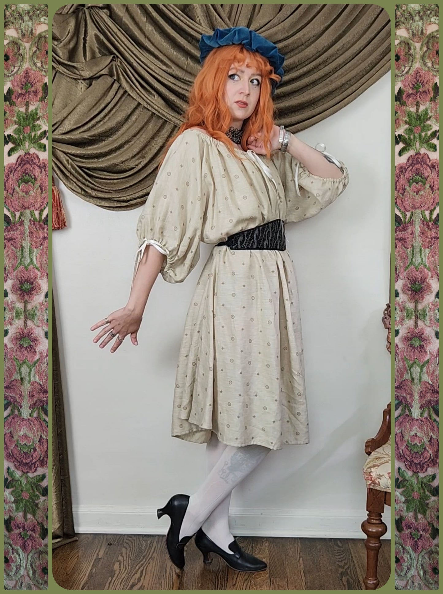 Beige Medallion Linen Chemise #2