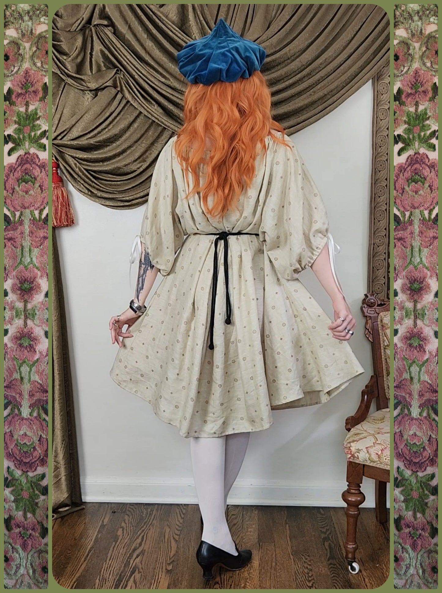 Beige Medallion Linen Chemise #2
