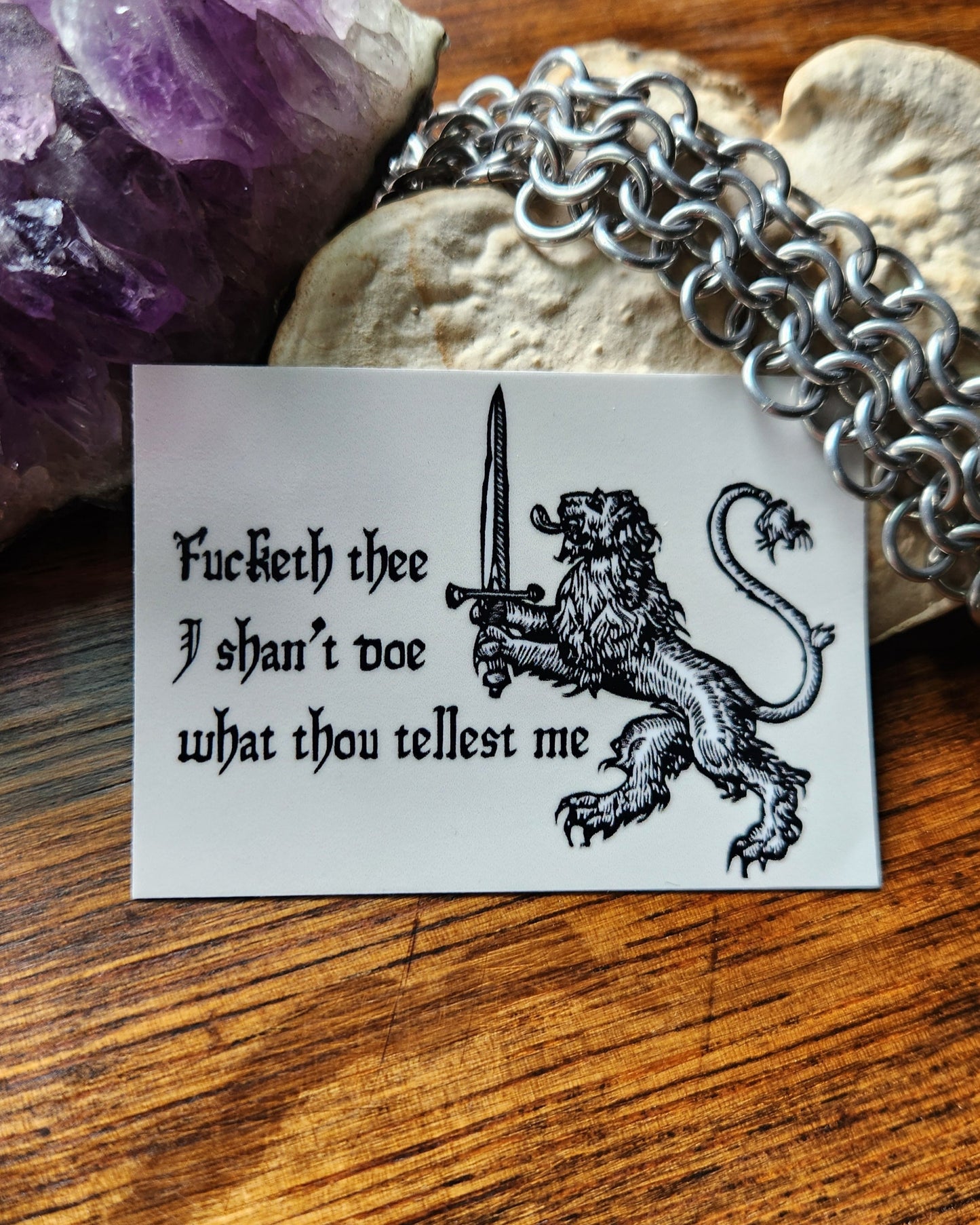 Fucketh Thee Vinyl Sticker