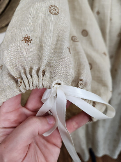 Beige Medallion Linen Chemise #2