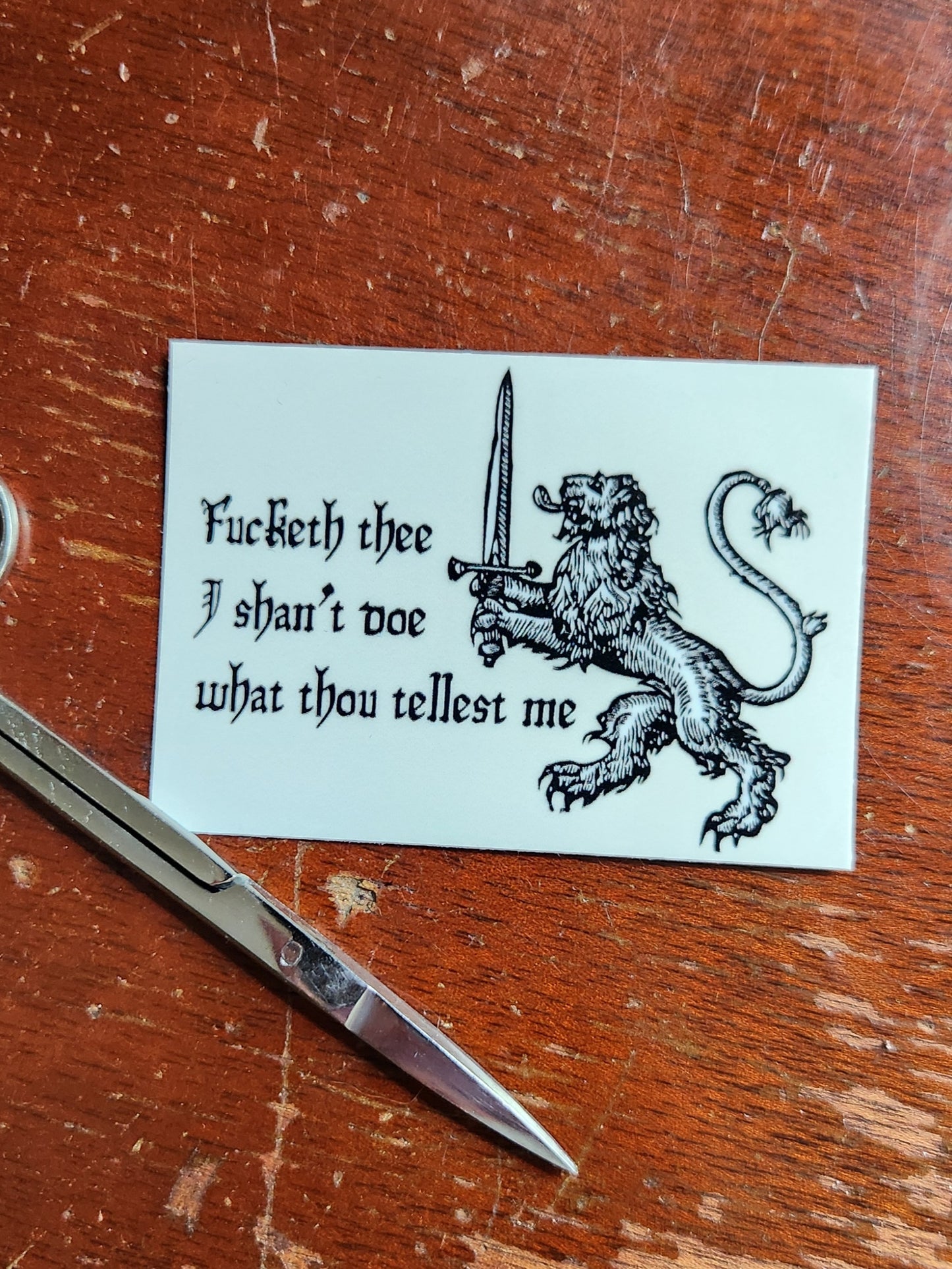 Fucketh Thee Vinyl Sticker