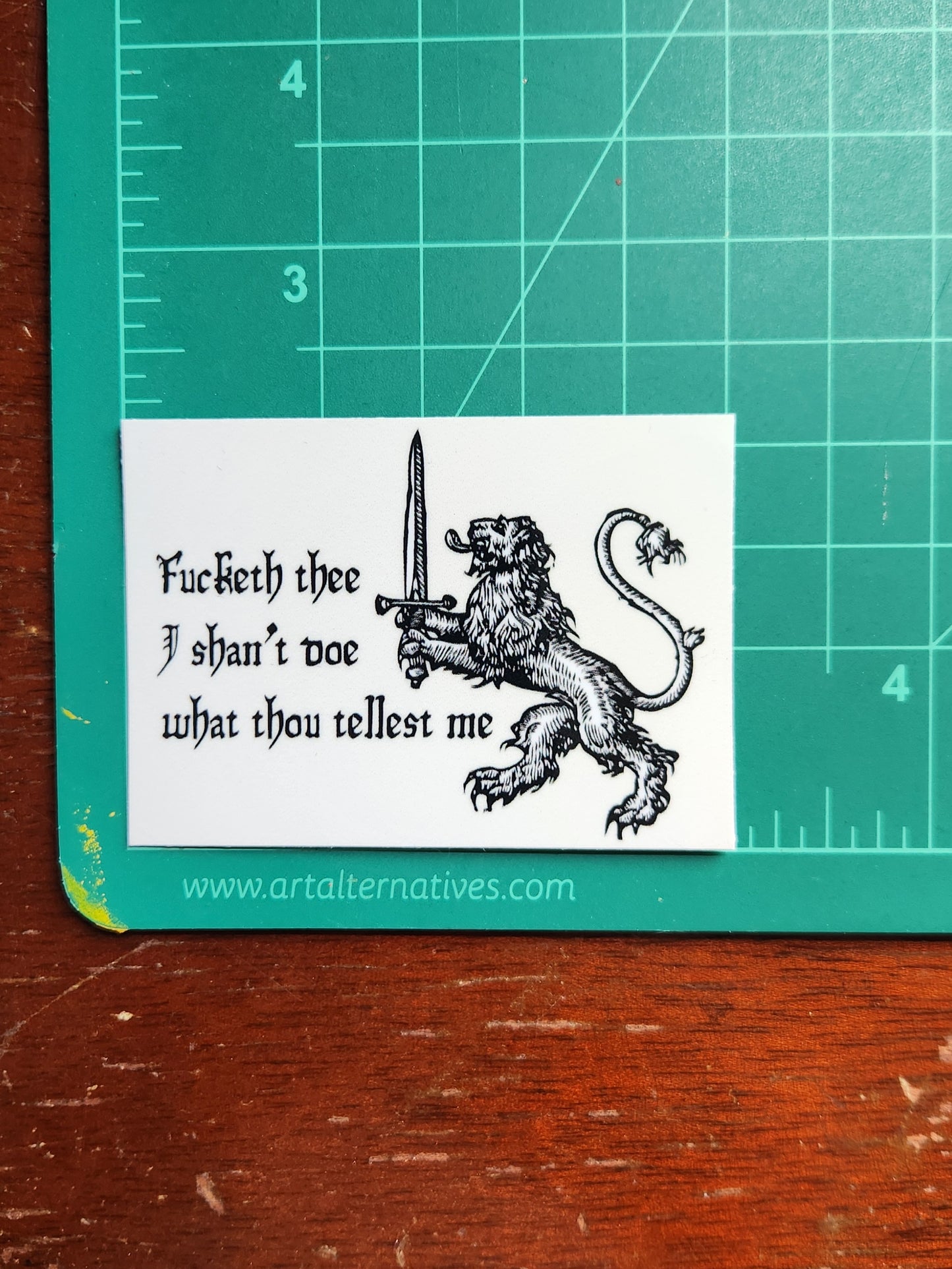 Fucketh Thee Vinyl Sticker
