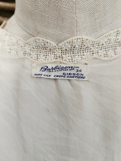 Barbizon Ivory Silk Bed Jacket