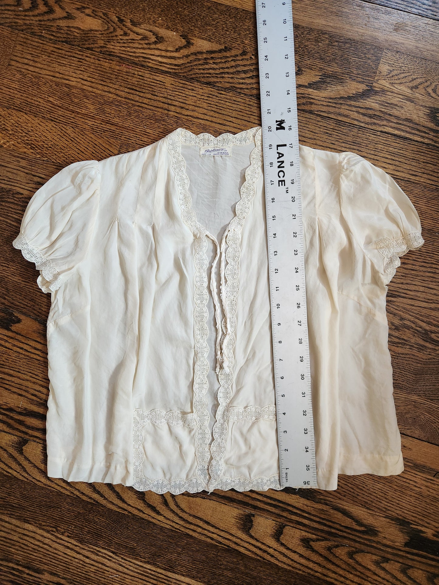 Barbizon Ivory Silk Bed Jacket