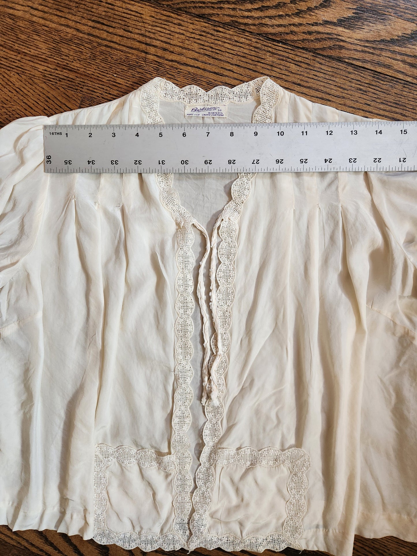 Barbizon Ivory Silk Bed Jacket